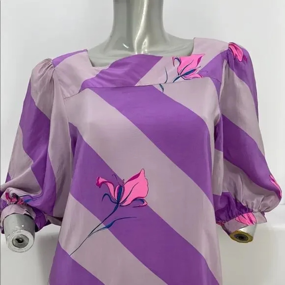 Valentino Vintage Silk Sheath Dress size 8 - Picture 2 of 10